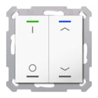 MDT - Tastiera KNX Light 55, 2 tasti, bianco lucido, combinato