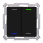 MDT - Tastiera KNX Light 55, 2 tasti, nero opaco