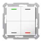 MDT - Tastiera KNX Light 55, 4 tasti, bianco lucido