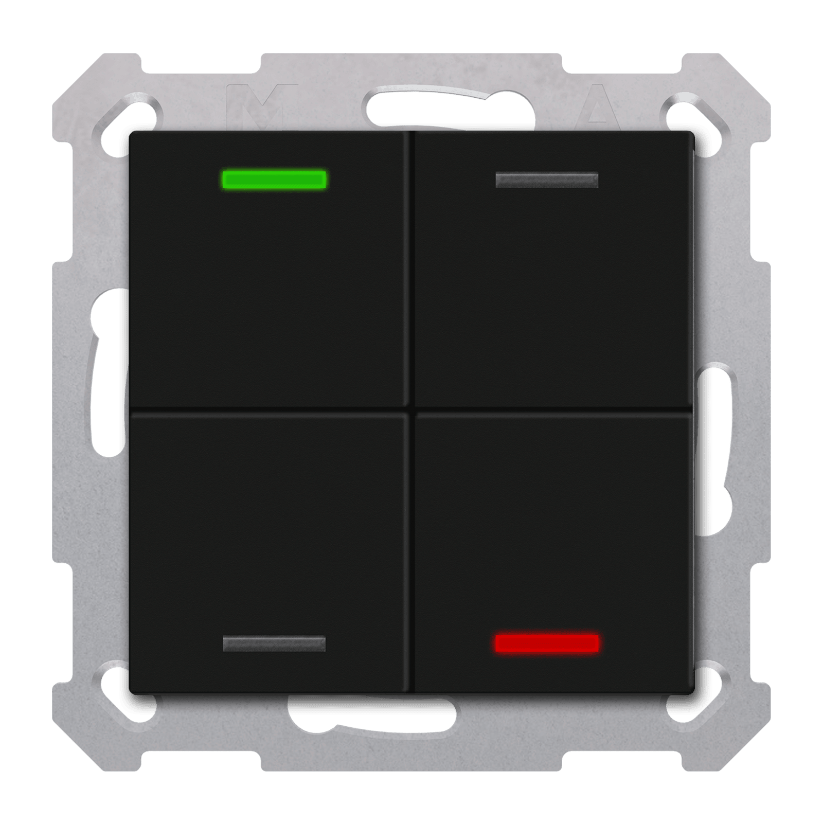 MDT - Tastiera KNX Light 55, 4 tasti, nero opaco