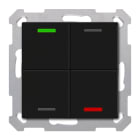 MDT - Tastiera KNX Light 55, 4 tasti, nero opaco