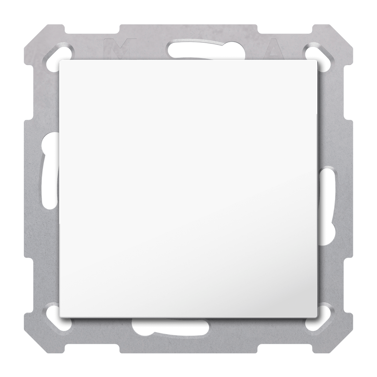 MDT - Tastiera KNX Light 55 Basic, 1 tasto, bianco lucido