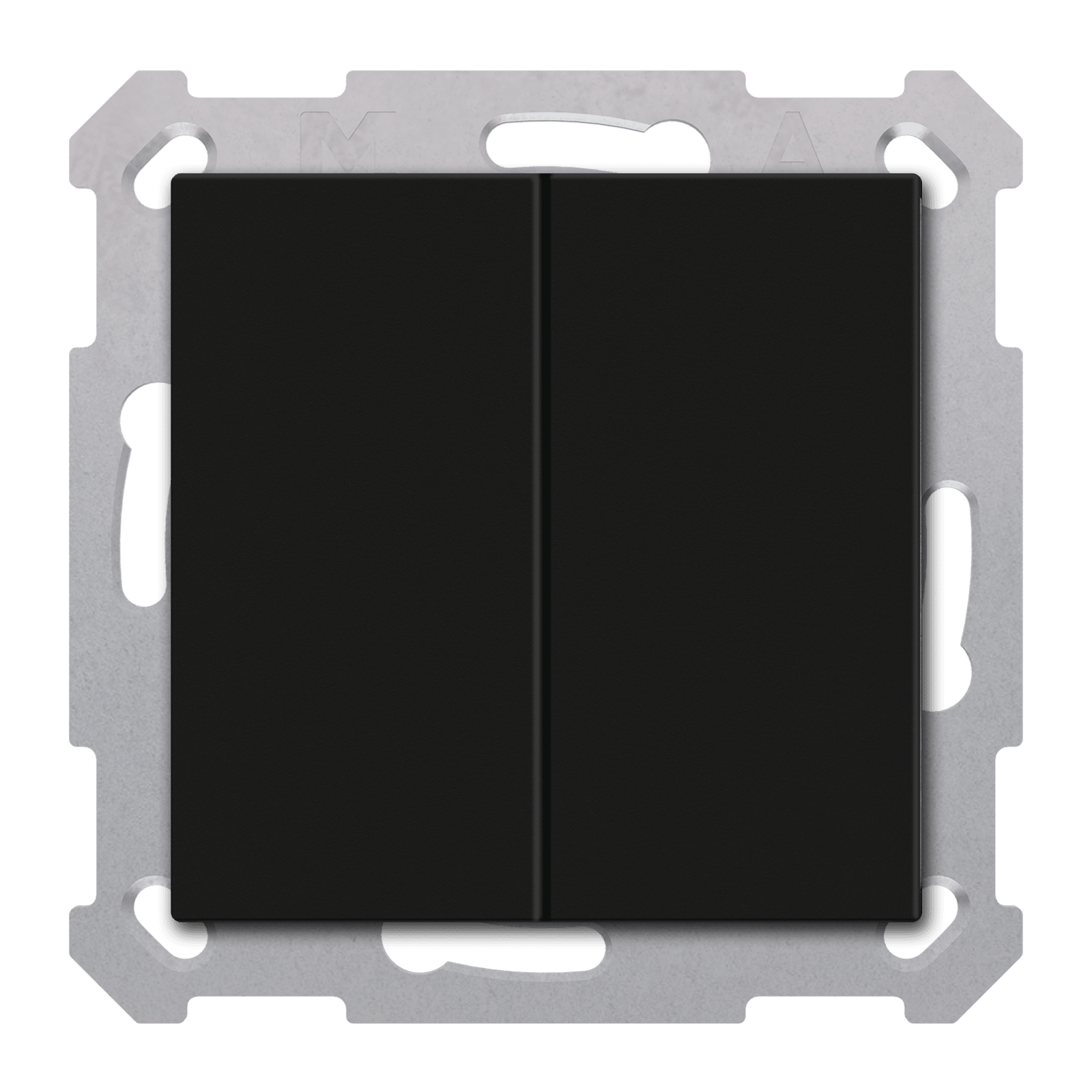 MDT - Tastiera KNX Light 55 Basic, 2 tasti, nero opaco