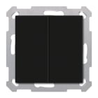 MDT - Tastiera KNX Light 55 Basic, 2 tasti, nero opaco