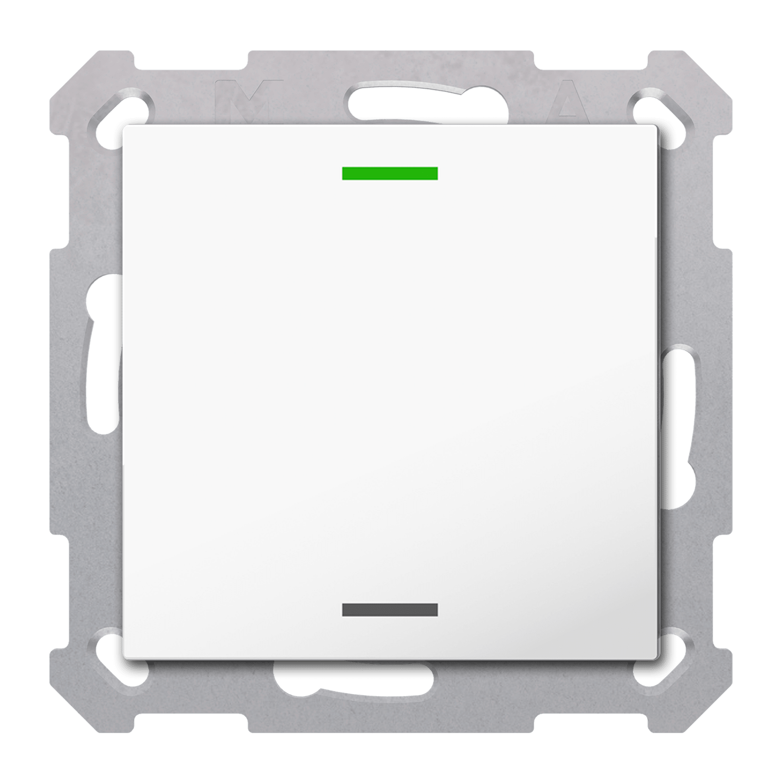 MDT - Tastiera KNX Light 55, 1 tasto + T°, bianco lucido