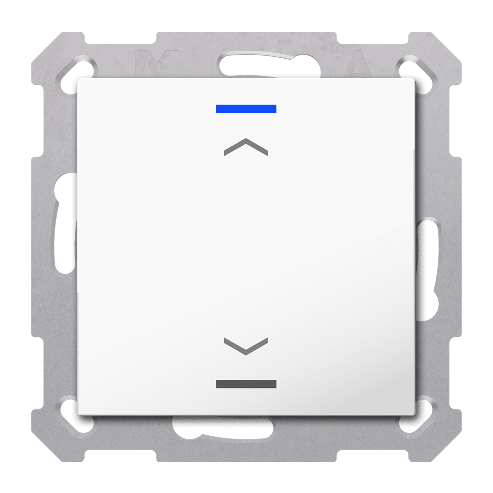 MDT - Tastiera KNX Light 55, 1 tasto + T°, bianco lucido, tapparella