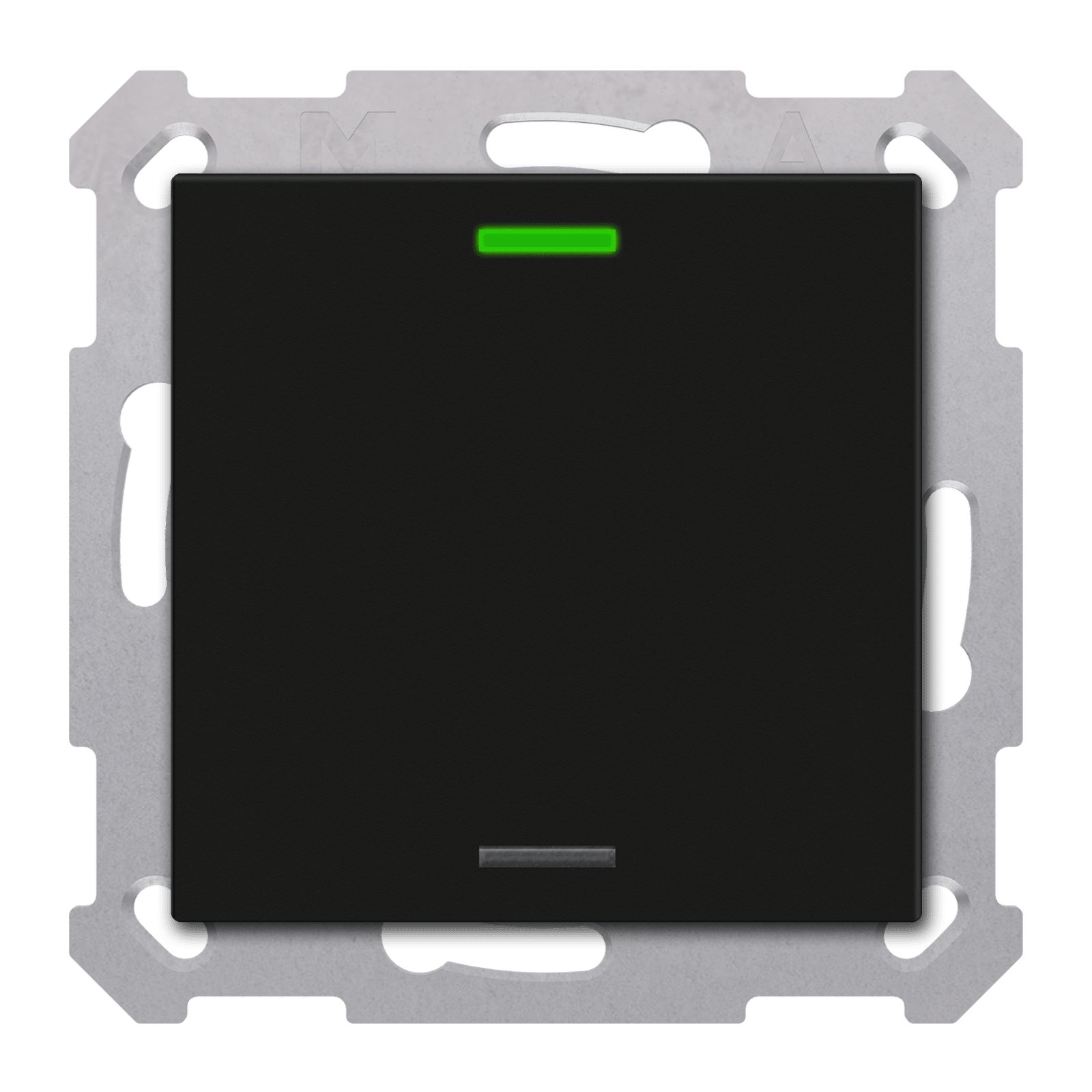 MDT - Tastiera KNX Light 55, 1 tasto + T°, nero opaco