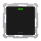 MDT - Tastiera KNX Light 55, 1 tasto + T°, nero opaco