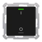 MDT - Tastiera KNX Light 55, 1 tasto + T°, nero opaco, on/off
