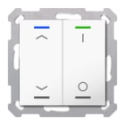 MDT - Tastiera KNX Light 55, 2 tasti + T°, bianco lucido, combinato