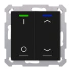 MDT - Tastiera KNX  Light 55, 2 tasti + T°, nero opaco, combinato