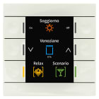 MDT - Tastiera KNX Smart 86, 6 tasti, display, bianco lucido