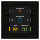 MDT - Tastiera KNX  Smart 86, 6 tasti, display, nero opaco