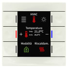 MDT - Tastiera KNX  Smart 86, 6 tasti, display + T°, bianco lucido