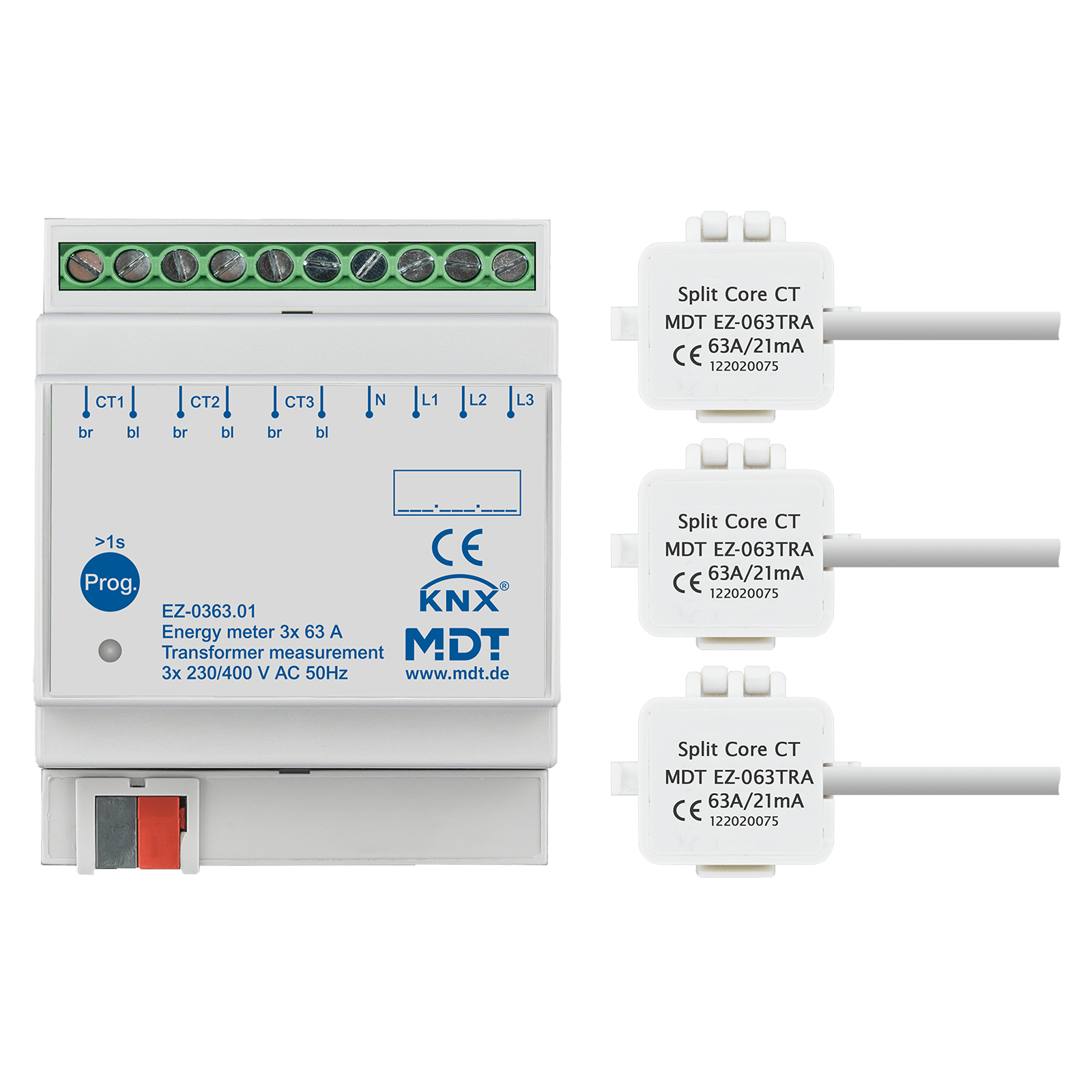 MDT - Contatore KNX  trifase 63A (con 3 TA inclusi)