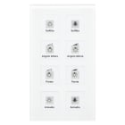 MDT - Tastiera 8 tasti con attuatore, RF KNX, vetro bianco