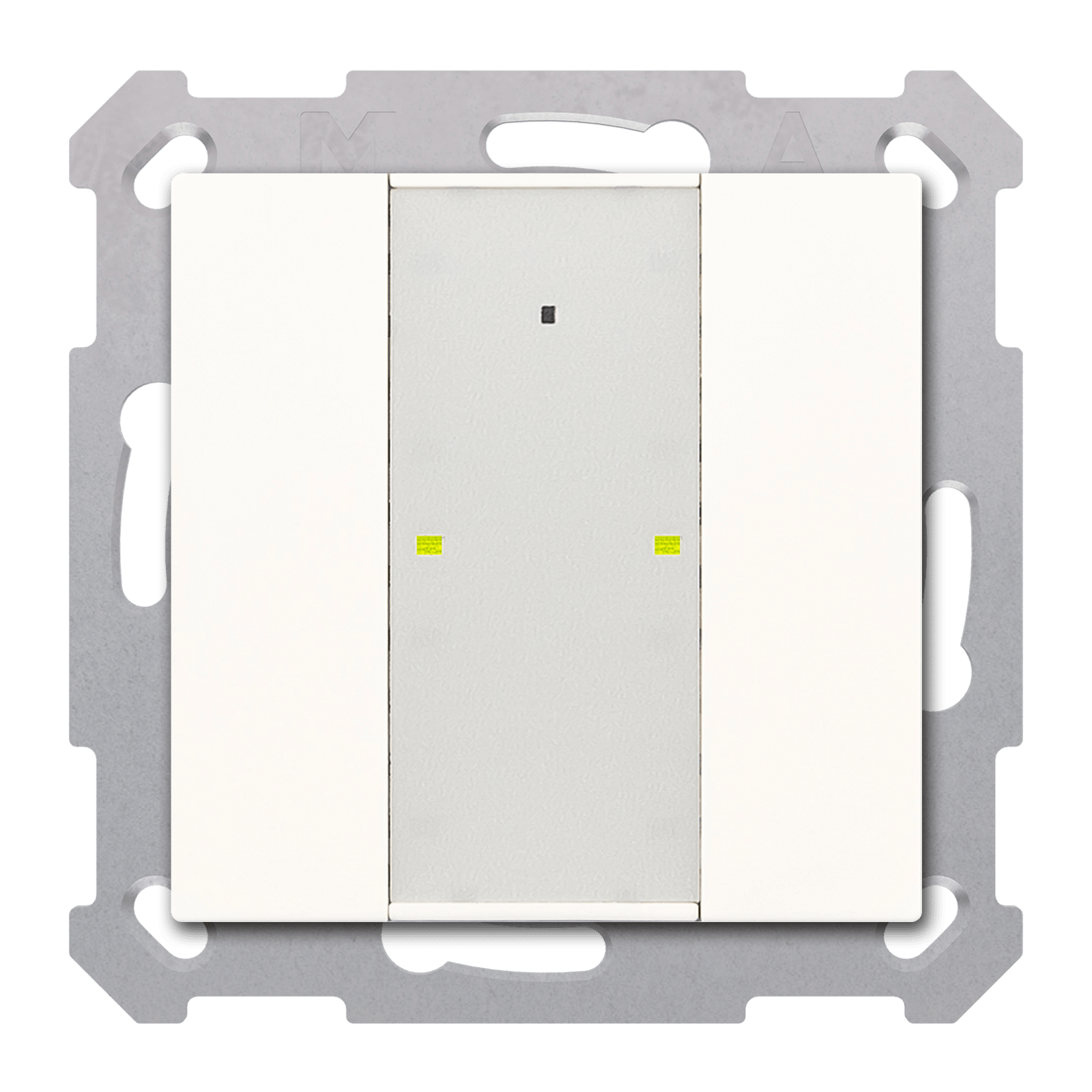 MDT - Tastiera 2 tasti con attuatore, RF KNX,  bianco lucido