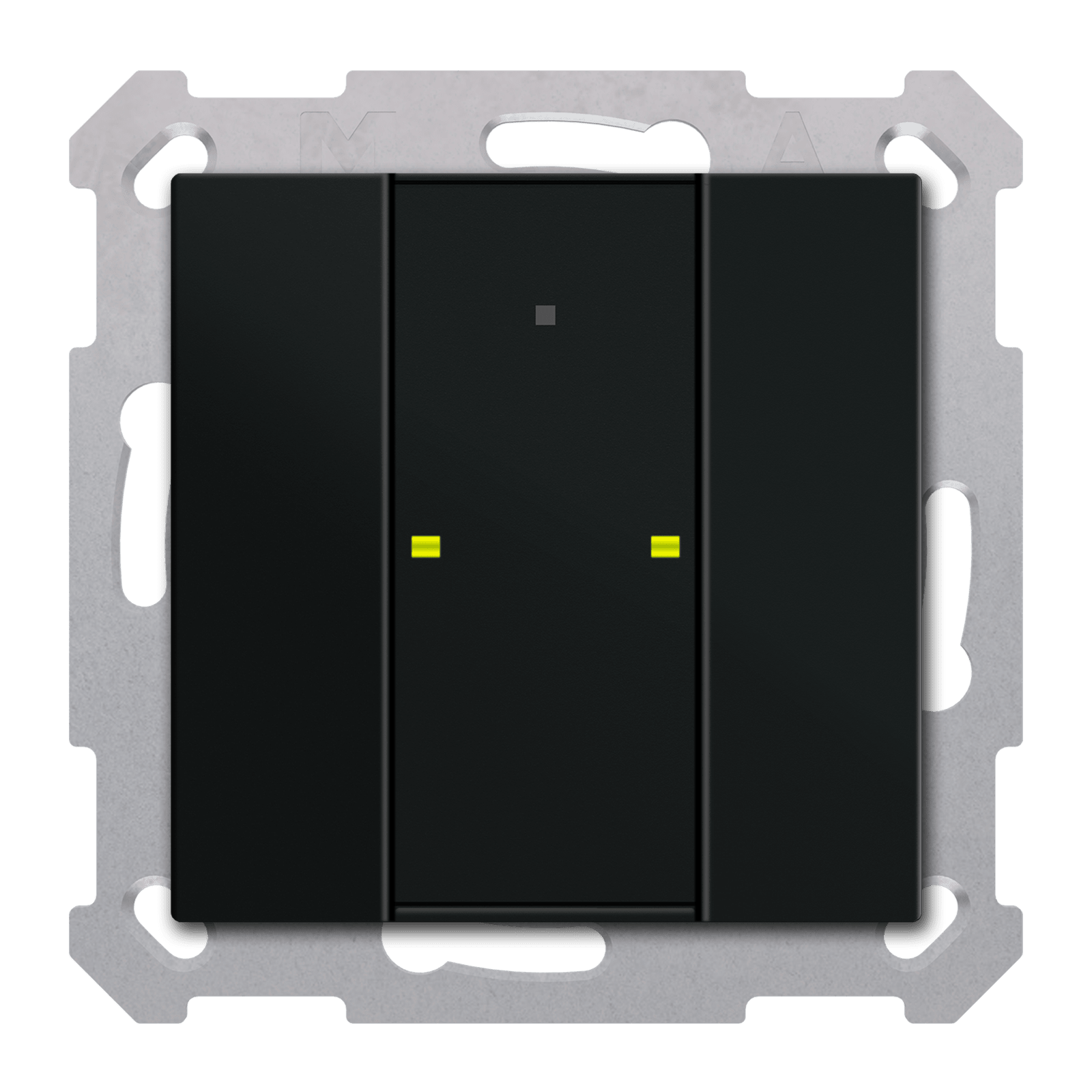 MDT - Tastiera 2 tasti con attuatore, RF KNX,  nero opaco