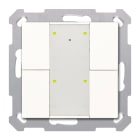 MDT - Tastiera 4 tasti con attuatore, RF KNX,  bianco lucido