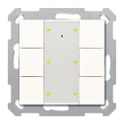 MDT - Tastiera 6 tasti con attuatore, RF KNX,  bianco lucido