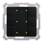 MDT - Tastiera 6 tasti con attuatore, RF KNX, nero opaco