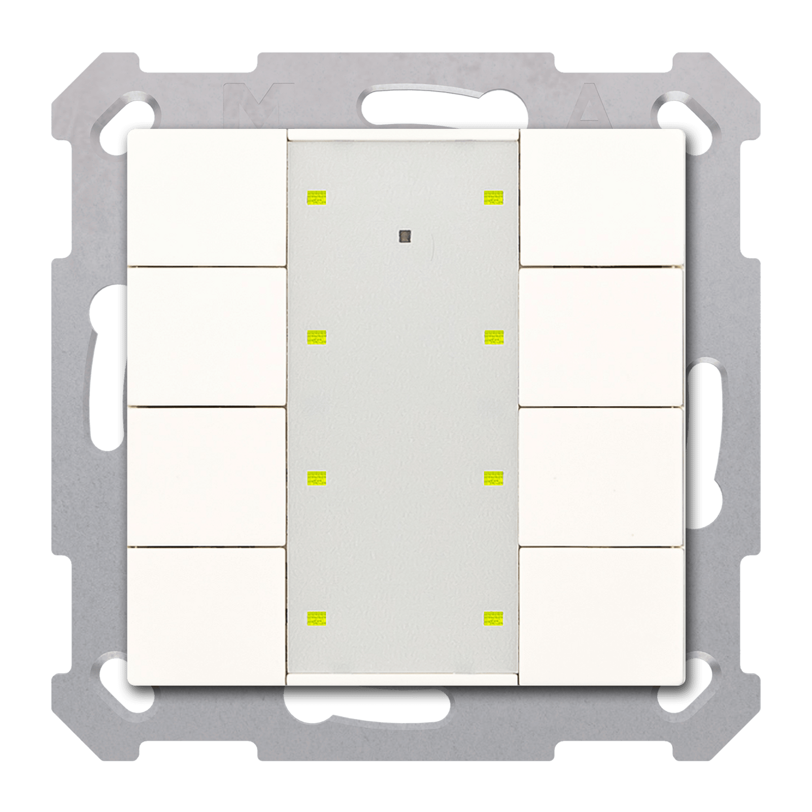 MDT - Tastiera 8 tasti con attuatore, RF KNX, bianco lucido