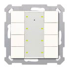MDT - Tastiera 8 tasti con attuatore, RF KNX,  bianco lucido