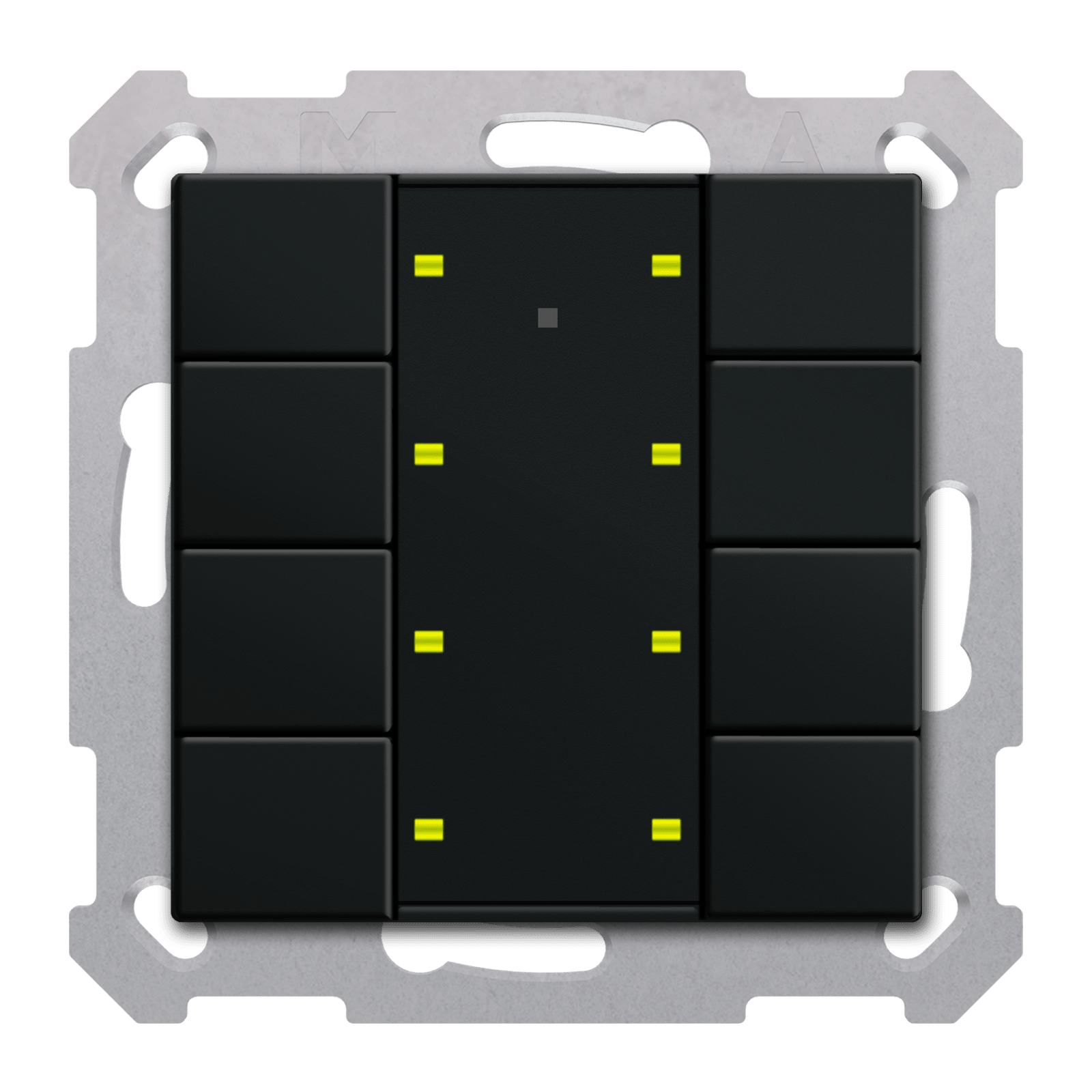 MDT - Tastiera 8 tasti con attuatore, RF KNX,  nero opaco
