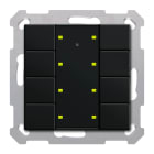 MDT - Tastiera 8 tasti con attuatore, RF KNX, nero opaco