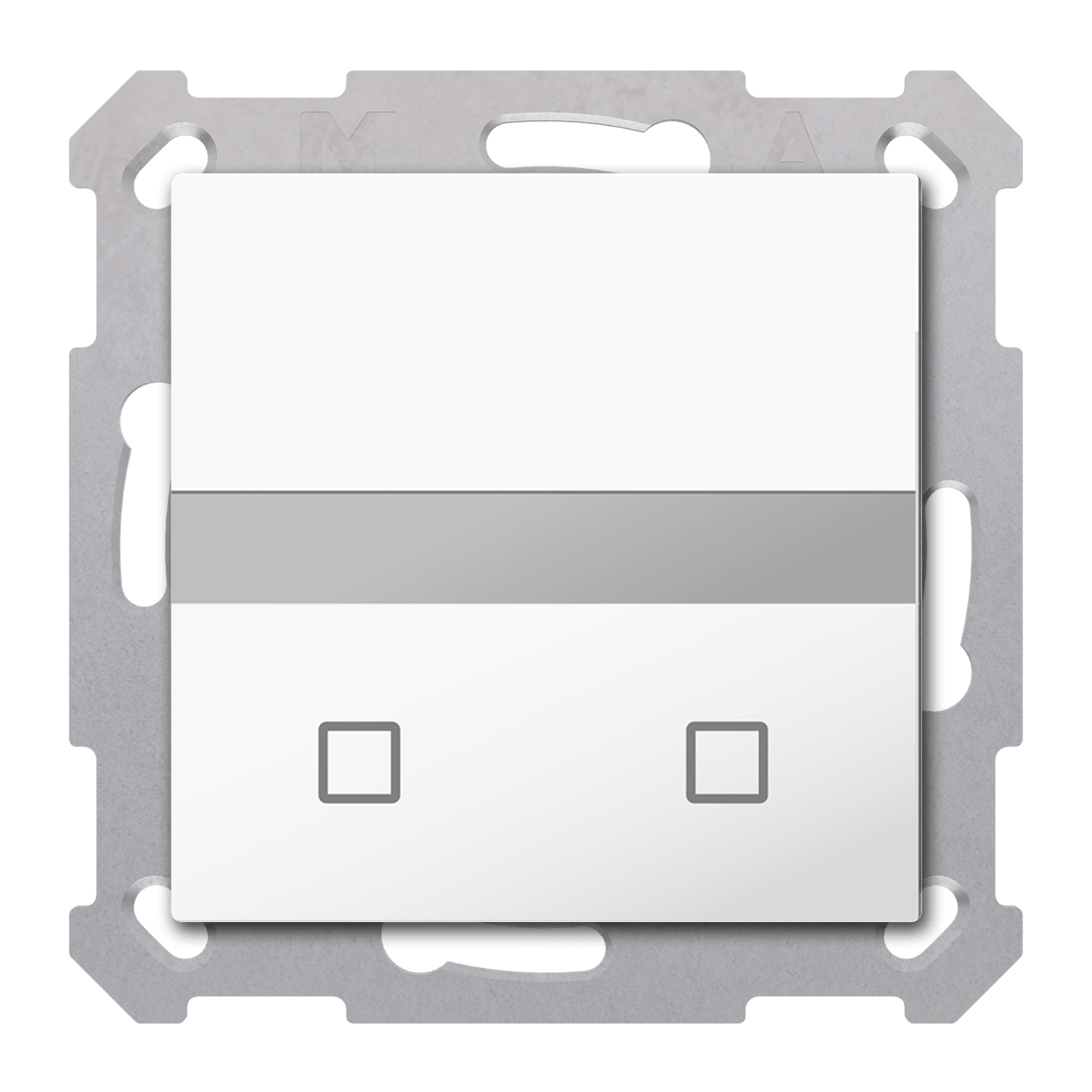 MDT - Sensore KNX movimento + T°,2 tasti, 55mm, incasso, bianco opaco