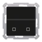 MDT - Sensore KNX movimento + T°, 2 tasti,55mm, incasso, nero opaco
