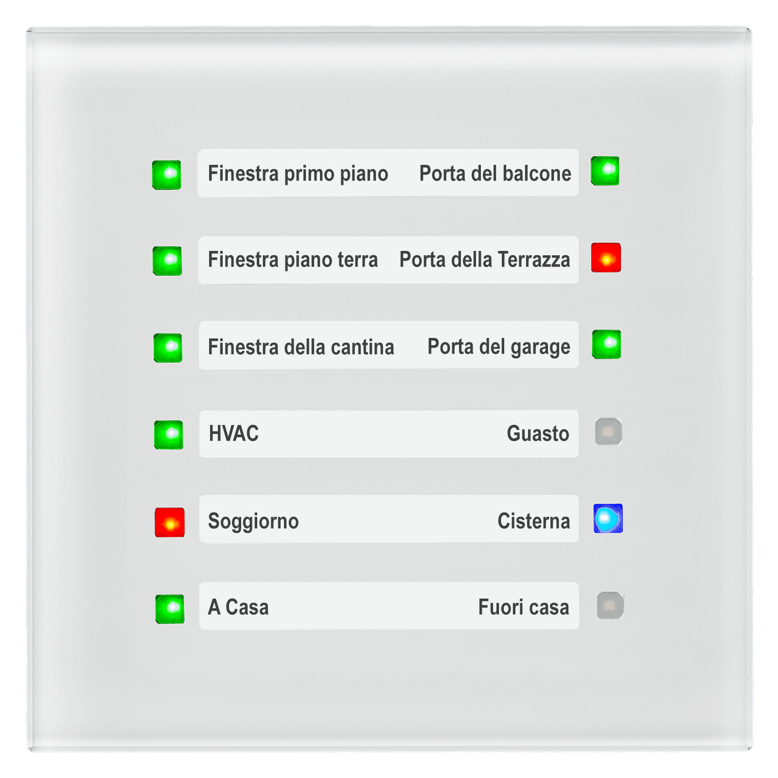 MDT - Indicatore LED 55mm, vetro bianco