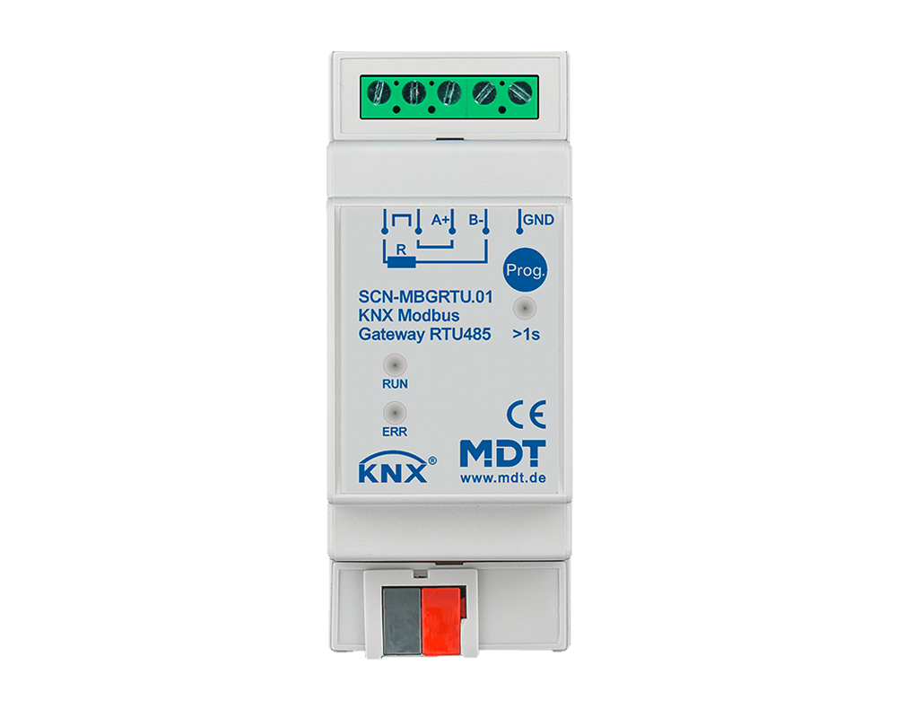 MDT - Gateway KNX Modbus RTU485, barra DIN
