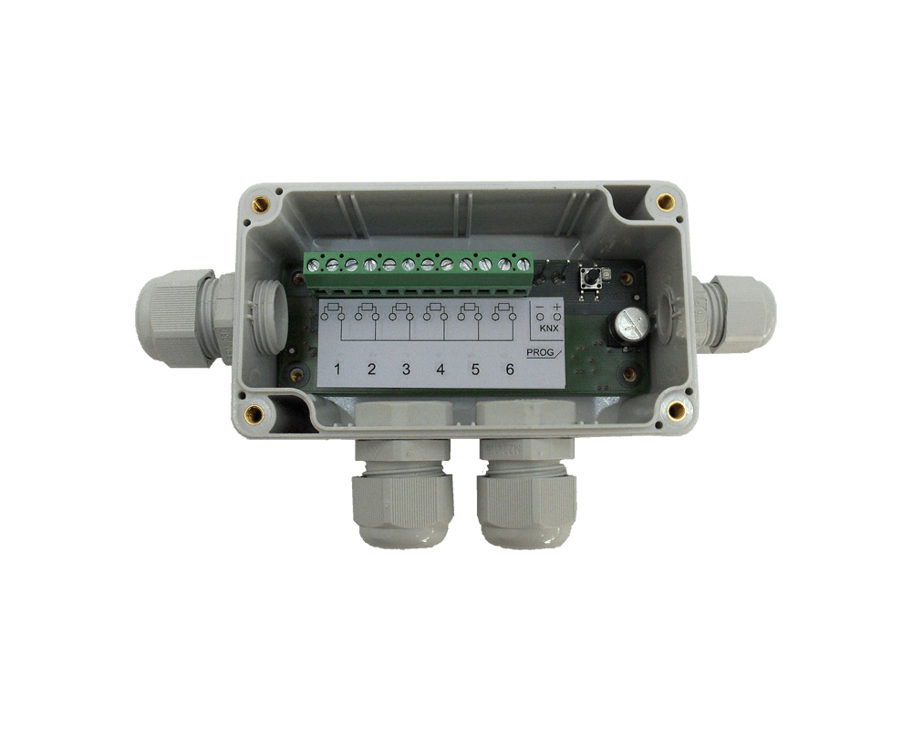 MDT - Rivelatore KNX Temperatura ,6 ingressi, da parete