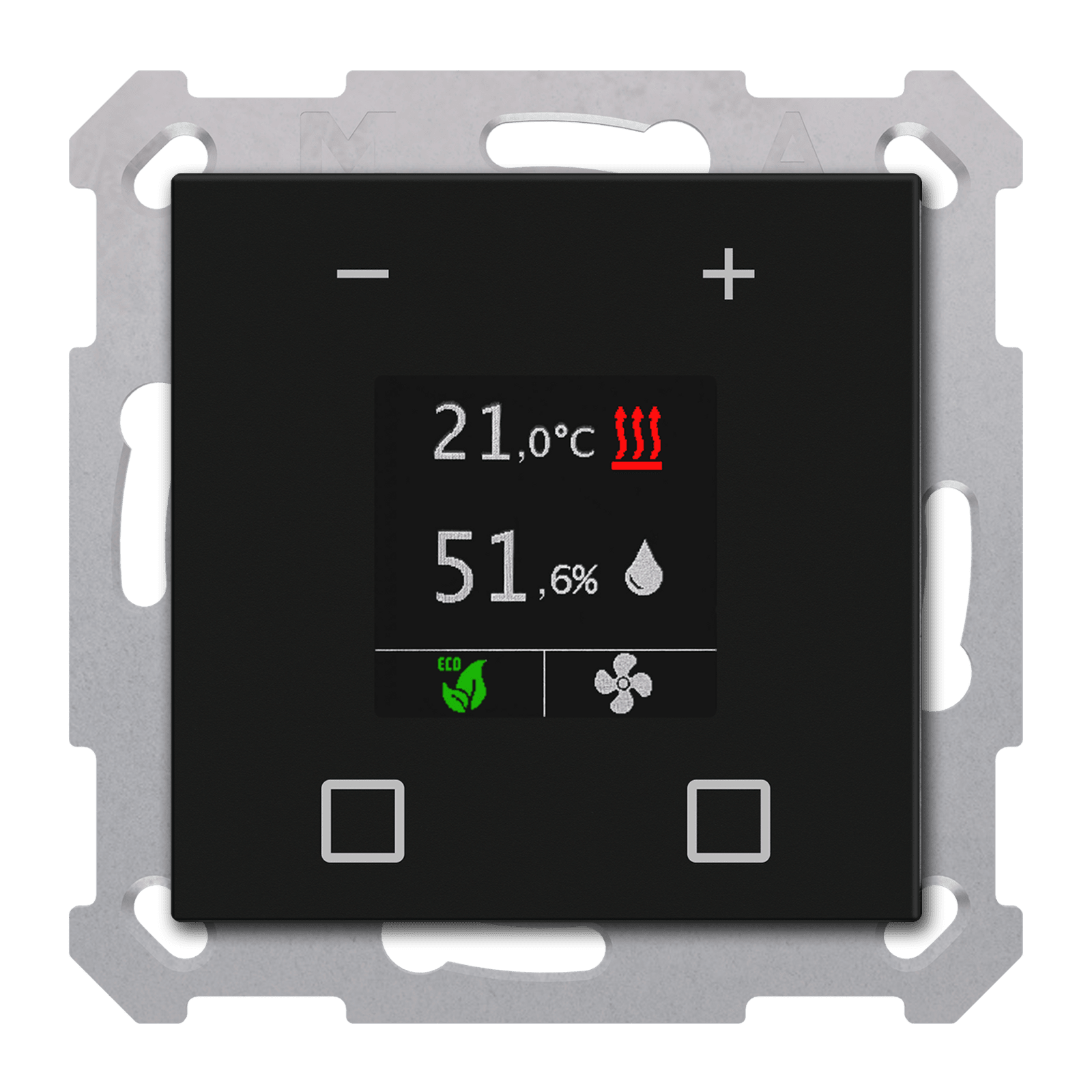 MDT - Termostato Umidostato KNX Smart55 display RTN, nero