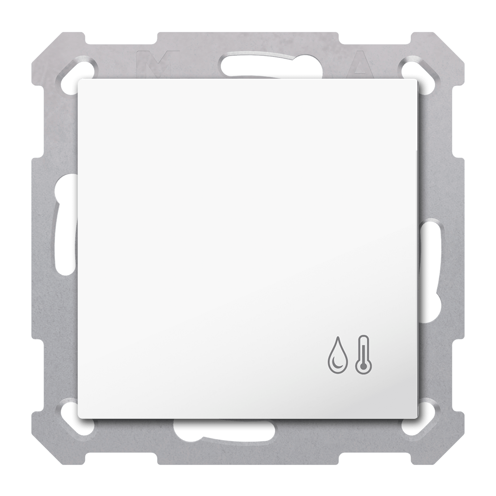 MDT - Termostato Umidostato KNX, incasso, bianco lucido