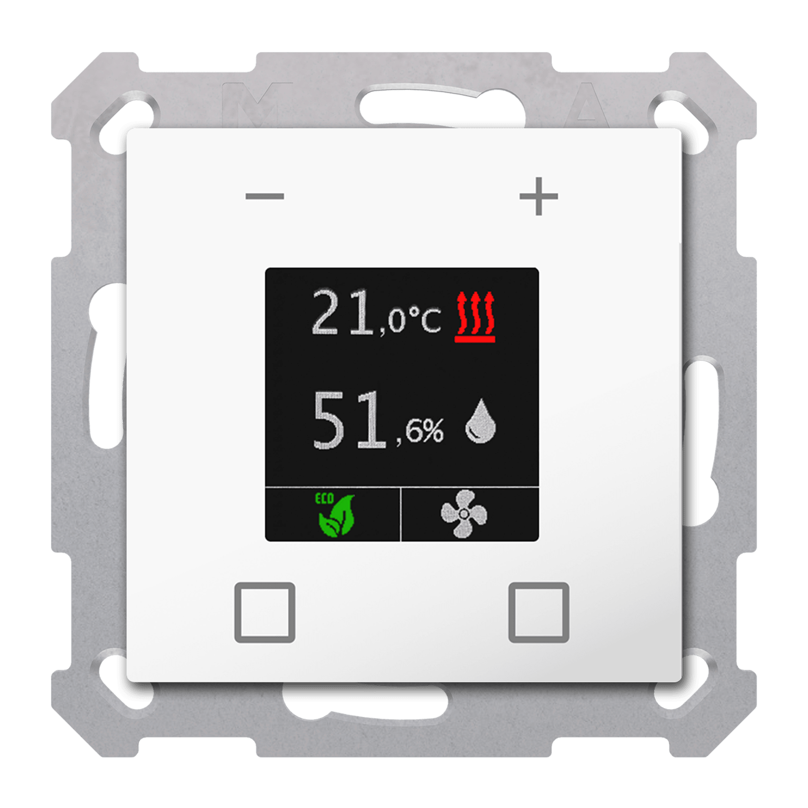 MDT - Termostato Umidostato KNX Smart55,RTR, bianco lucido