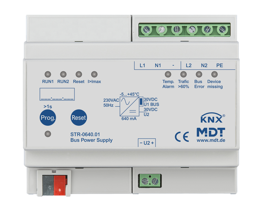 MDT - Alimentatore Knx 640mA ridondondante e diagnostica