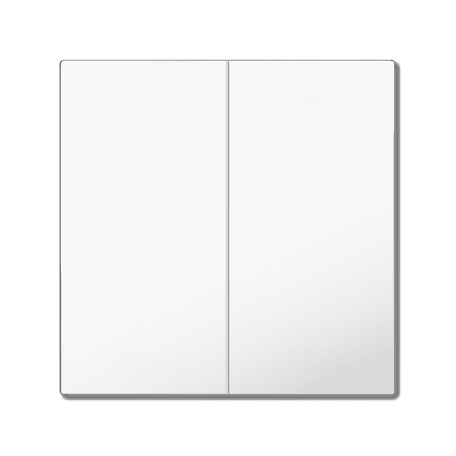 MDT - Copertura tastiera Light55 Basic 2 tasti., bianco lucido,neutro