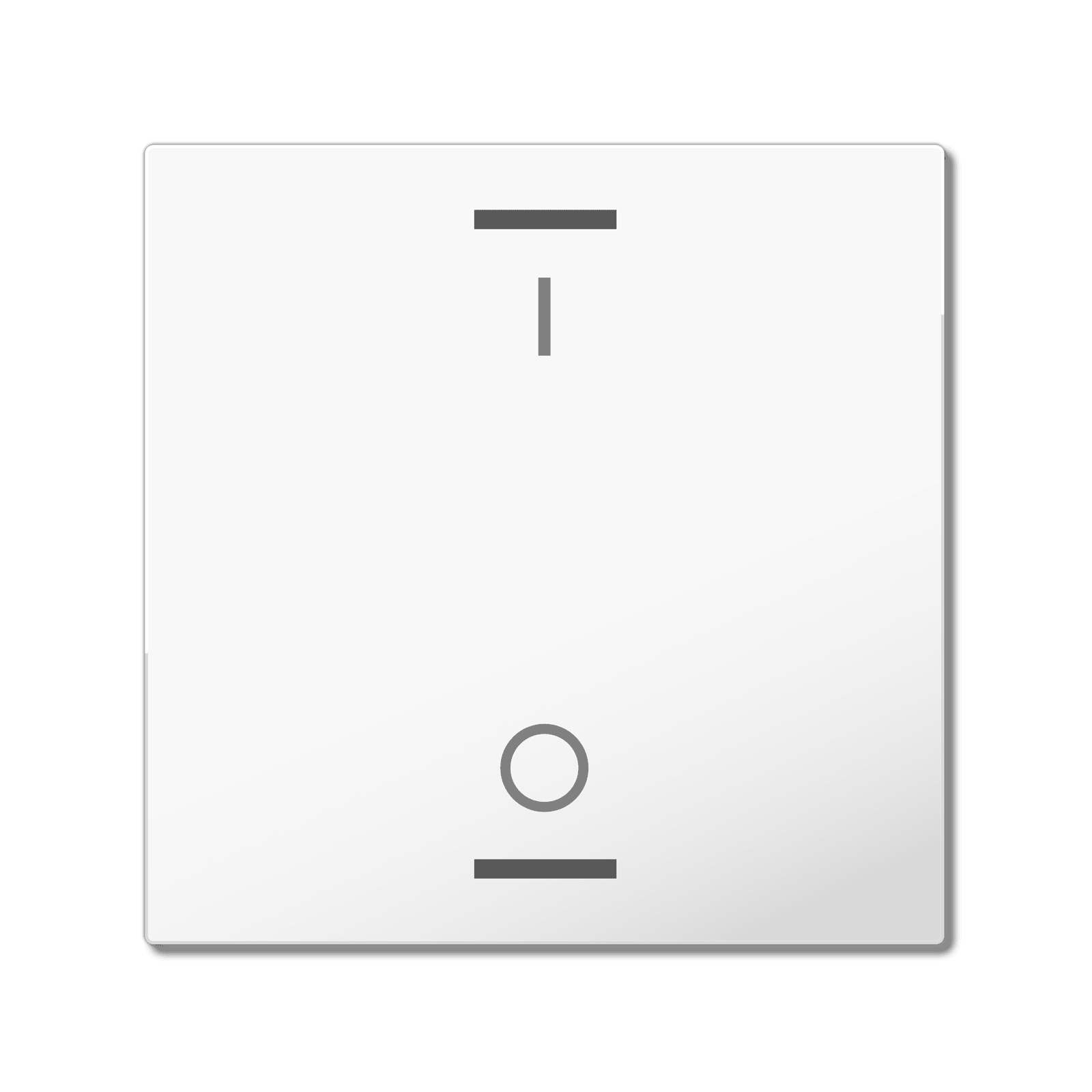 MDT - Copertura tastiera Light55 1 tasto.,bianco lucido, on/off