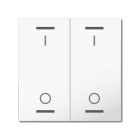 MDT - Copertura tastiera Light55 2 tasti.,bianco lucido, on/off