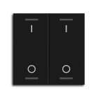 MDT - Copertura tastiera Light55 2 tasti.,nero opaco, on/off