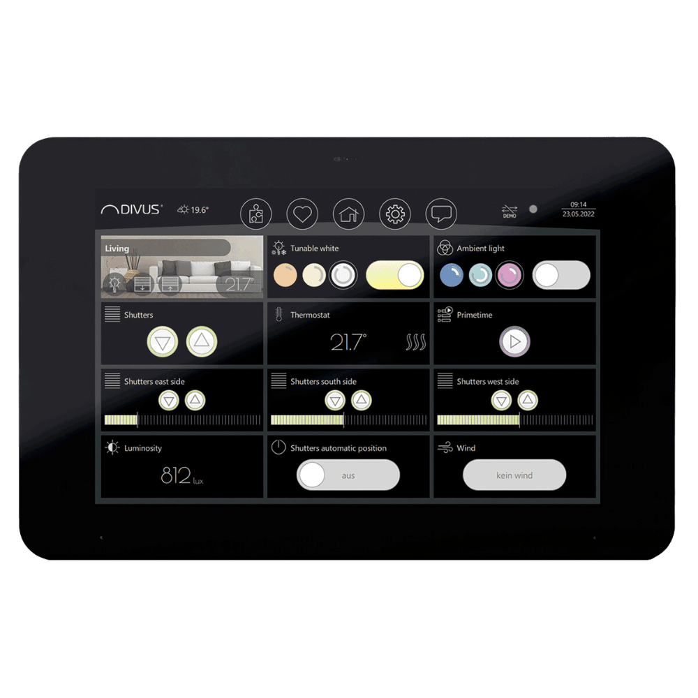 MDT - Touch screen KNX 8" IP KNX, nero