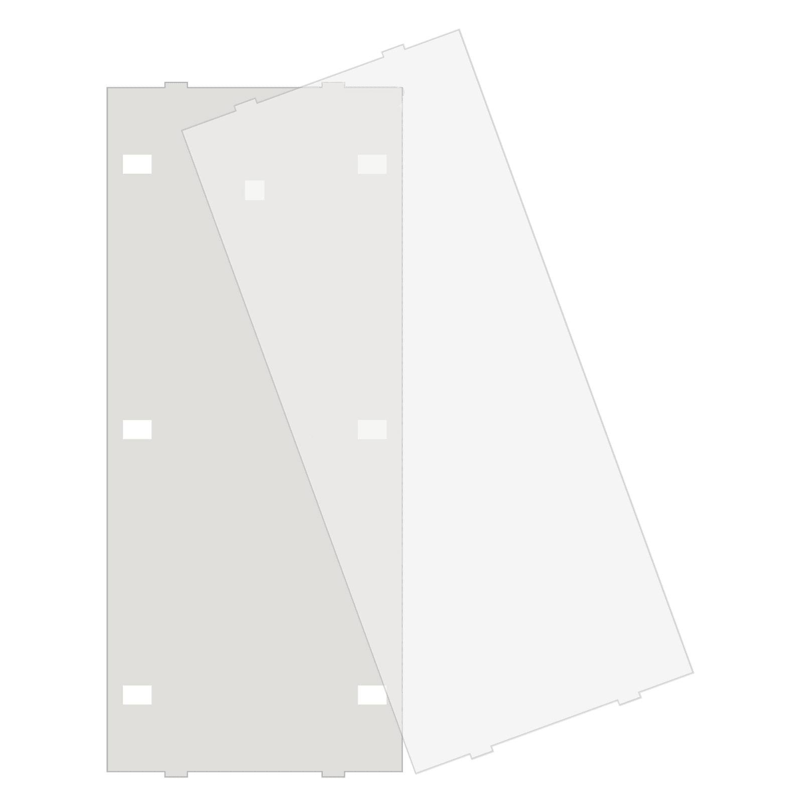 MDT - Fogli per serigrafia Tastiera Plus 55x6.x2, bianco