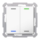 MDT - Tastiera KNX Light 55, 2 tasti + T°, bianco lucido