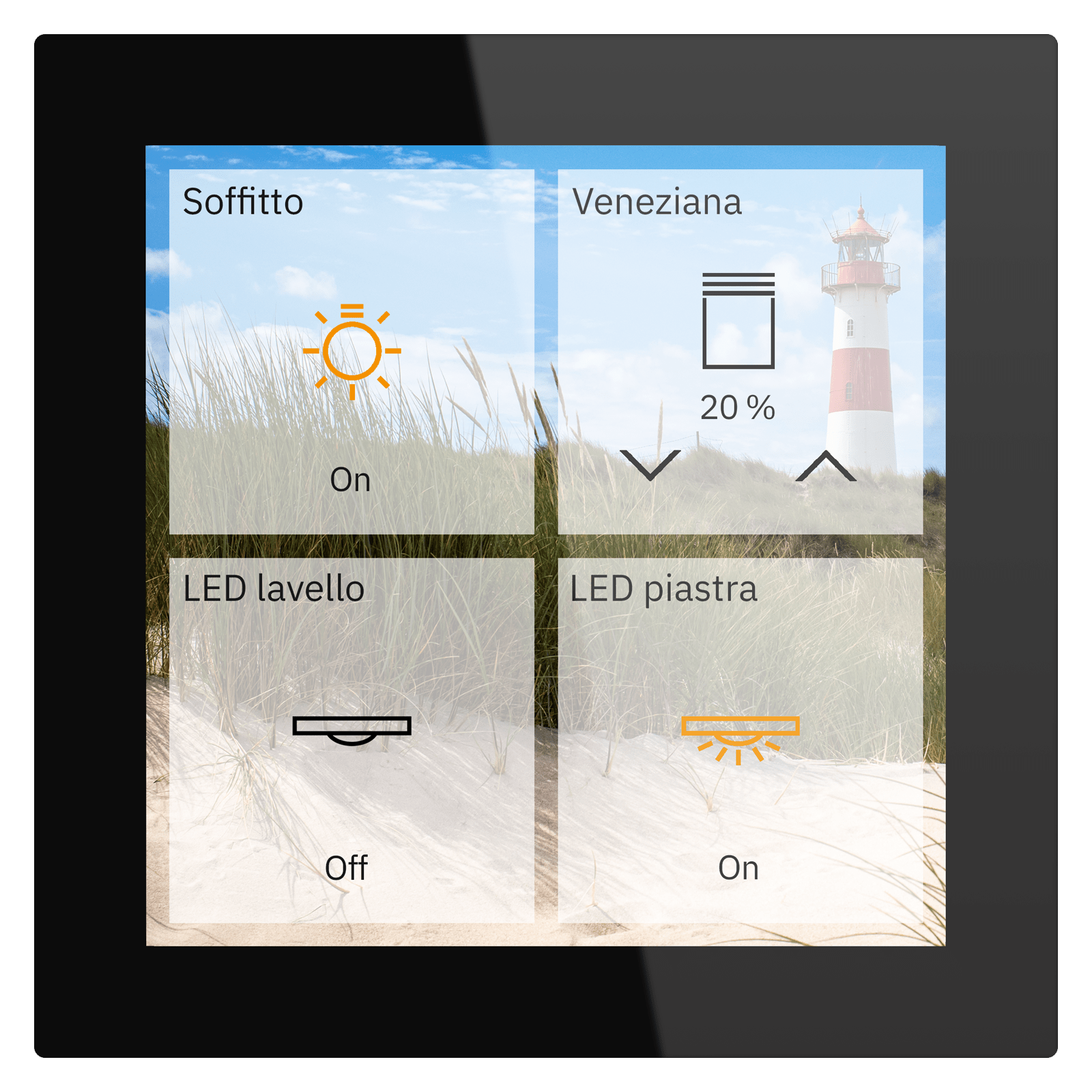 MDT - Tastiera KNX Smart secure 4 ", vetro, nero