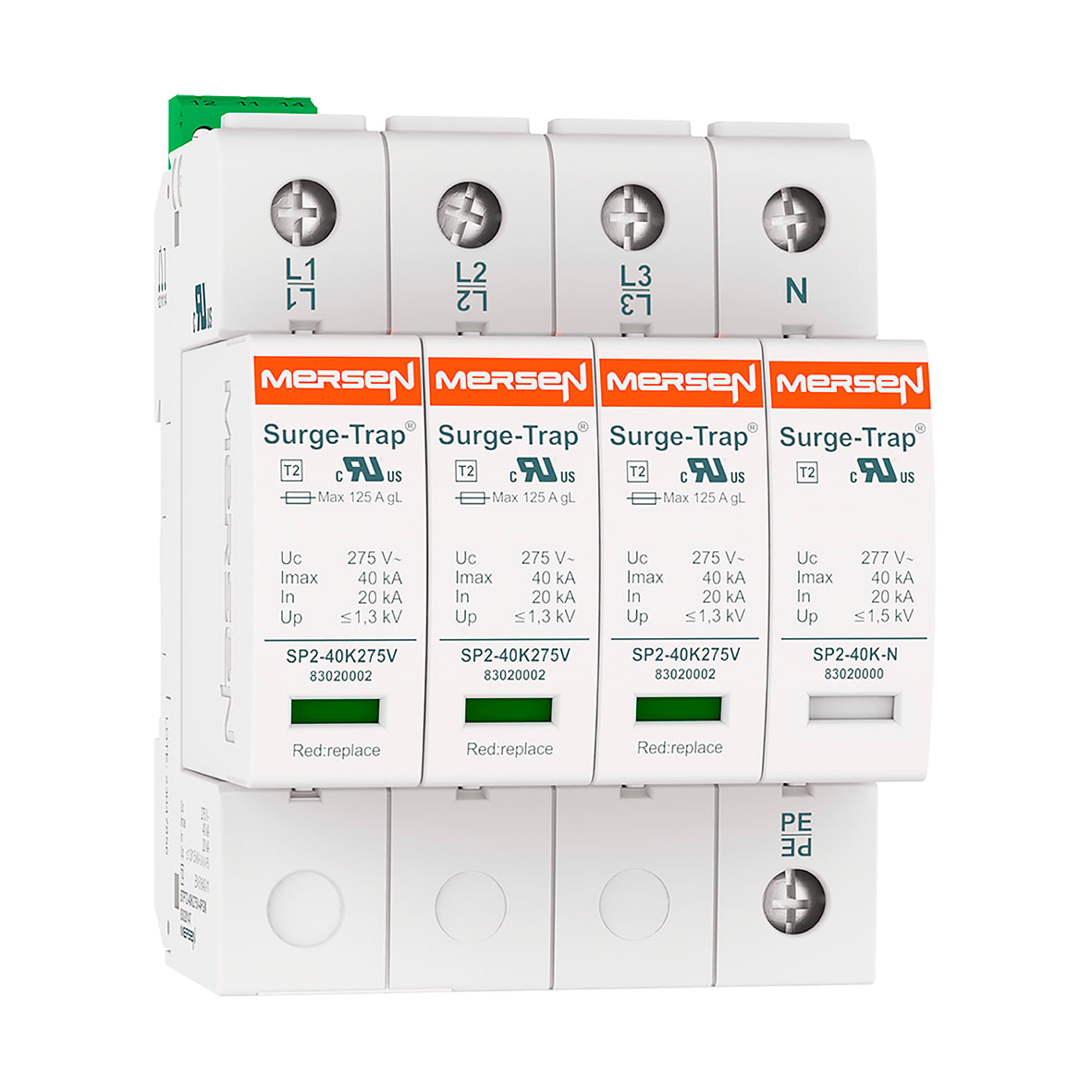 MERSEN - SPD T2,40KA,UC275V,3+1 TT,4P,R
