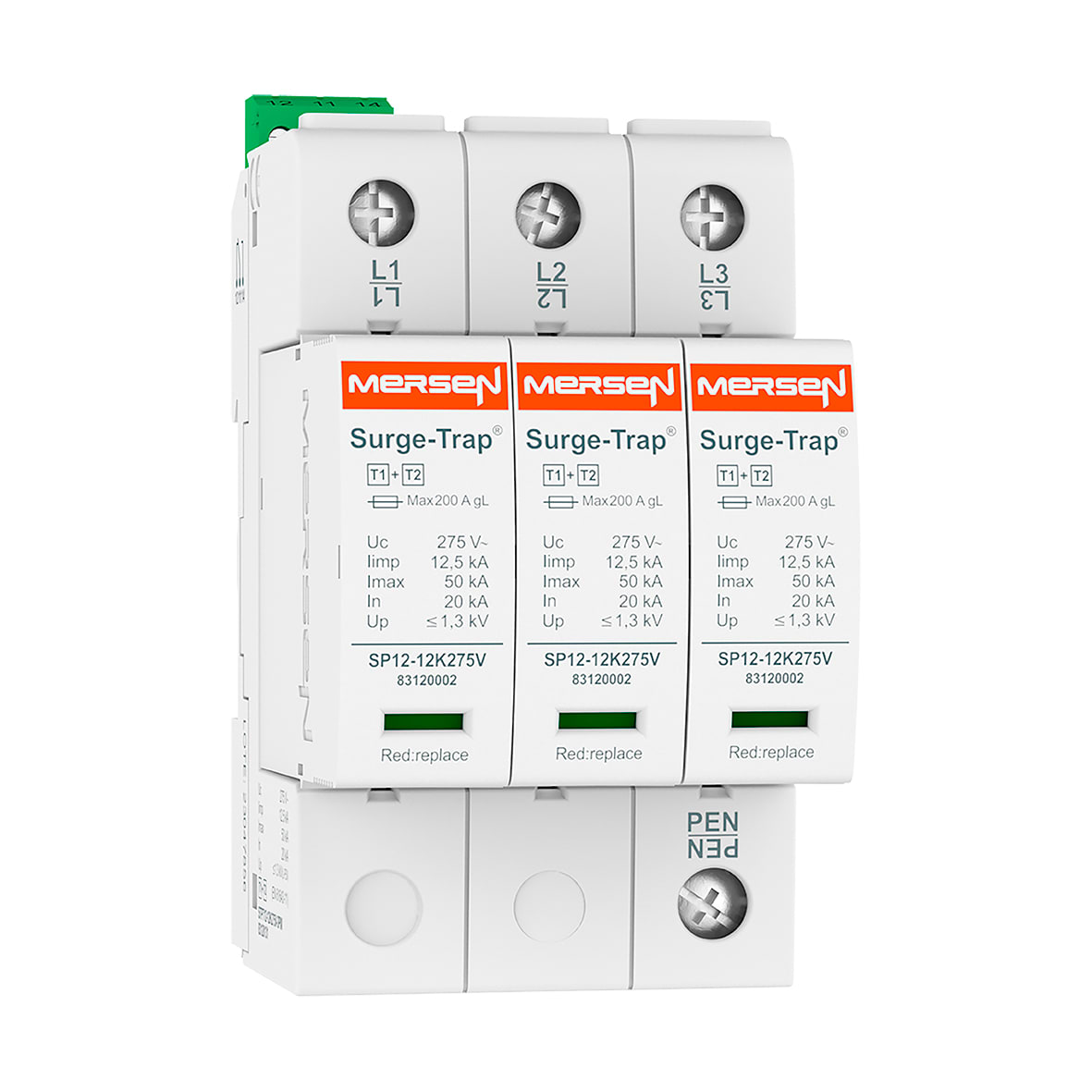 MERSEN - SPD T1+2,12.5KA,UC275V,3+0,R