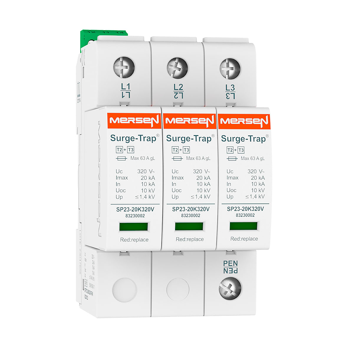 MERSEN - SPD T2+3,20KA,UC320V,3+0 TNC,R