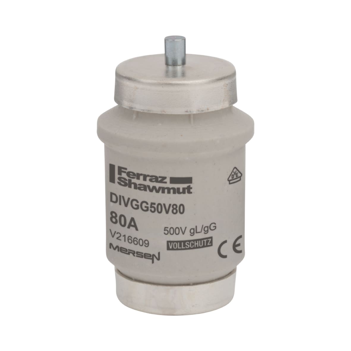 MERSEN - FUS. D BT GG DIV 500VAC 80A ARGENTO